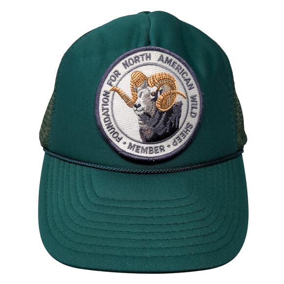 Unbranded Other - Foundation For North American Wild Sheep Member Trucker Hat Green One Size Rope